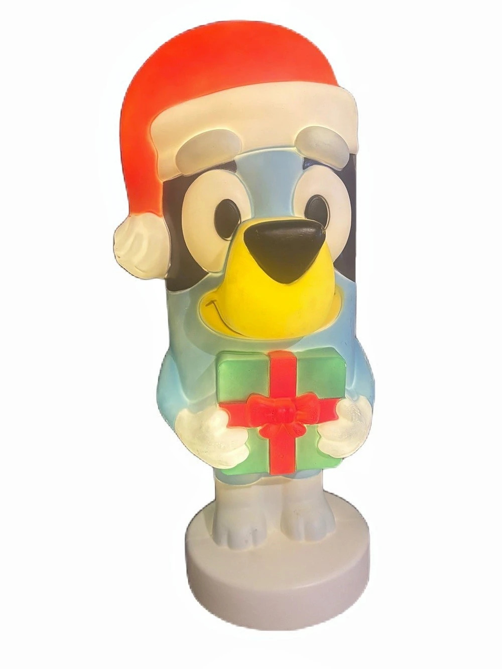 2 Foot Gemmy Bluey Christmas Lighted Yard Decor Holiday Blow Mold